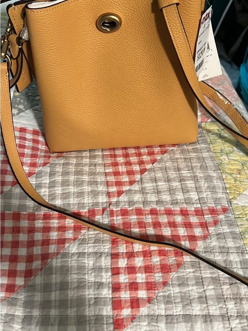 Coach Mustard Yellow Leather Crossbody Bag